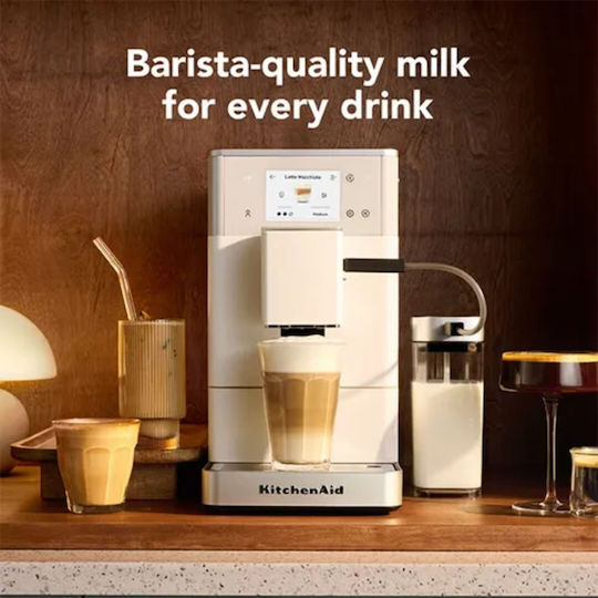 Kitchenaid KF4 Αυτόματη Μηχανή Espresso με Μύλο Άλεσης White