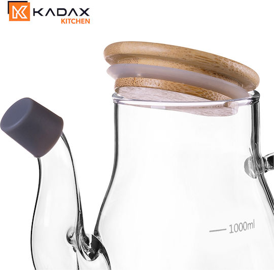 Kadax Δοχείο Λαδιού Γυάλινο με Ροή 1000ml