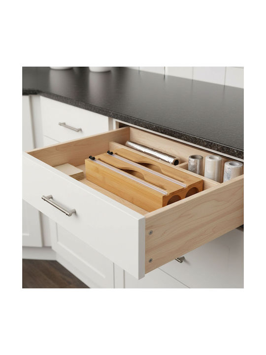 Relaxdays Distribuitor De Role Din Lemn Bej 14x7x33cm 10051755_340