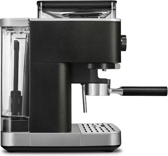 Kitchenaid KES6551 Automatic Espresso Coffee Machine Pressure 15bar for Cappuccino with Grinding Mill Cast Iron Black
