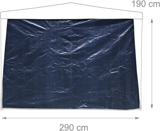 Relaxdays Страничен За Киоск Син С PVC Покритие 1.9x2.9m