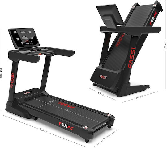 Power Force Fassi Bandă de Alergat Electrică Rabatabilă 3hp pentru Utilizator până la 160kg