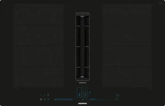 Siemens Smart Plită cu Inducție Autonomă cu Hotă și Funcție de Blocare 79.2x51.2cm