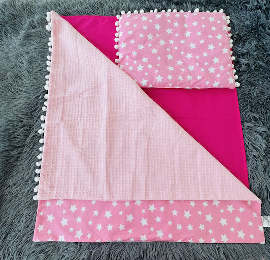 Kinderwagen-Bettwäsche-Set Kinderwagen Rosa Blanket, Lightweight Bag, And Pillow
