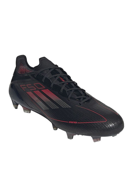 Elite Football Shoes with Cleats FG Black