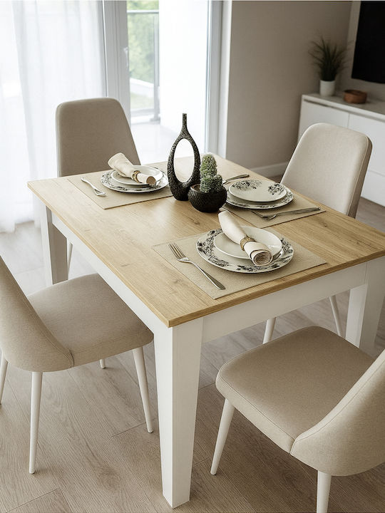 Masa De Dining Din Lemn Alb 72x72cm