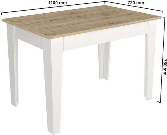 SteweHome Esstisch Aus Holz Weiß 72x72cm