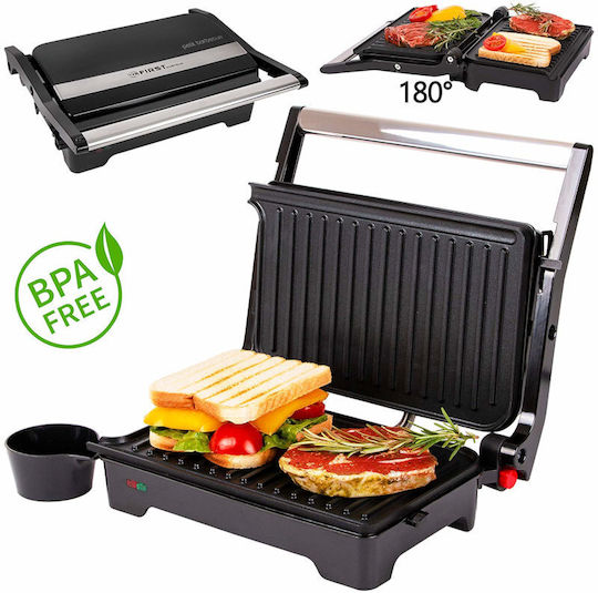 First Austria Sandwich Maker Grill 1200W Black