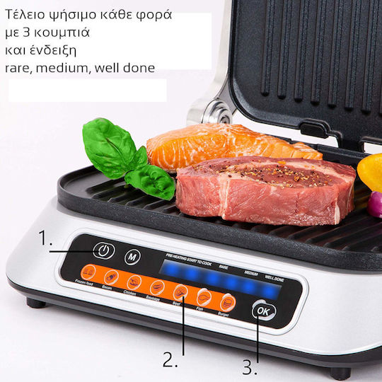 First Austria Sandwich Maker Grill cu Plăci Detasabile 2100W Albă