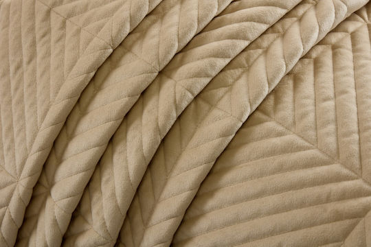 Liolios Home Set Coverlet Semi-double Cream 180x240cm 2pcs