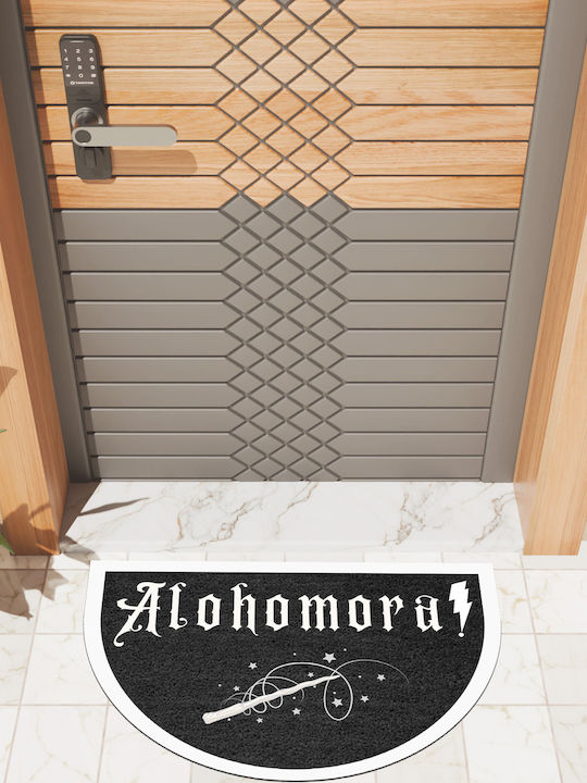 SteweHome Non-Slip Oval Black Doormat Thickness 10mm