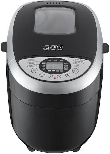 First Austria Bread Maker 850W with Container Capacity 1250gr and 12 Baking Programs