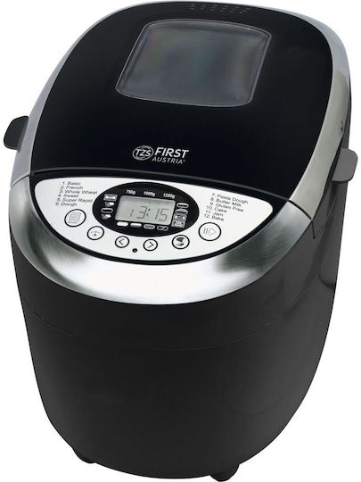 First Austria Bread Maker 850W with Container Capacity 1250gr and 12 Baking Programs