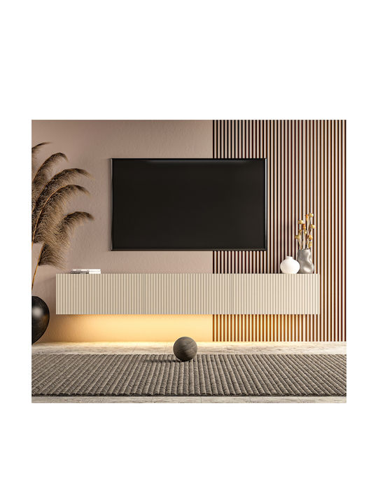 TV-Ständer mit LED-Beleuchtung Weiß M180xT31xH28cm
