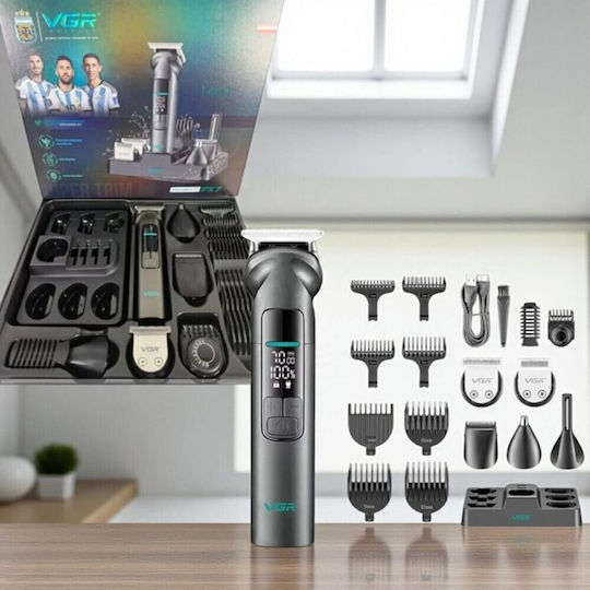 VGR Set Profesional Mașină de Tuns Reîncărcabilă V-096