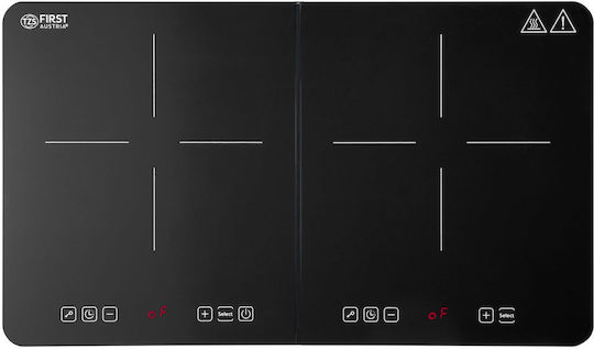 First Austria FA-5095-5 Kochplatten Herdtyp Induktion Doppel Schwarz