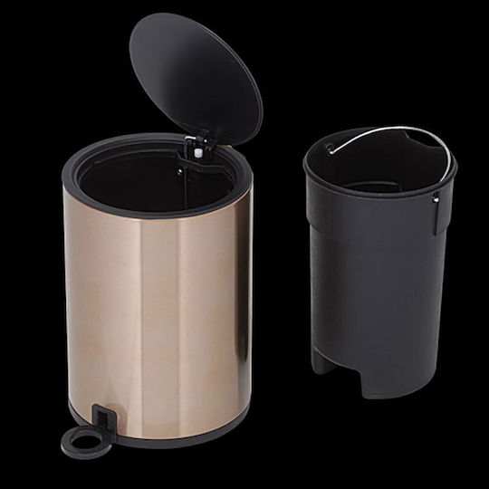 Sealskin Plastic Bathroom Bin Soft Close 3l Bronze