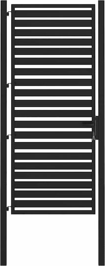 Garden Door Lock Black 100x200 cm Aluminum 42004150 Black Garden Door Lock Black 100x200 cm Aluminum 42004150 Black