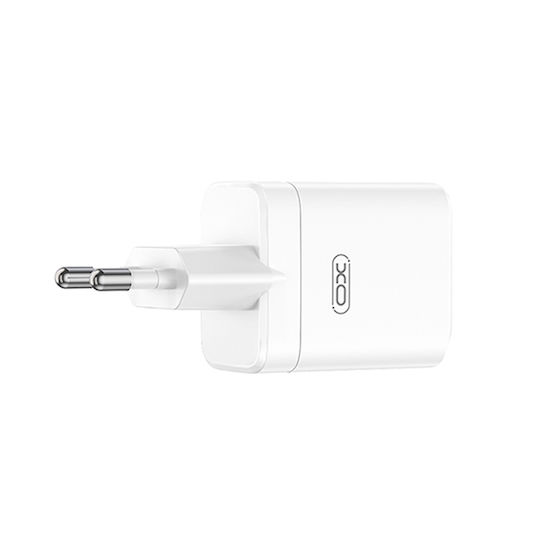 XO Charger Without Cable GaN with USB-A Port and USB-C Port 45W Power Delivery / Quick Charge 3.0 Whites (CE36)