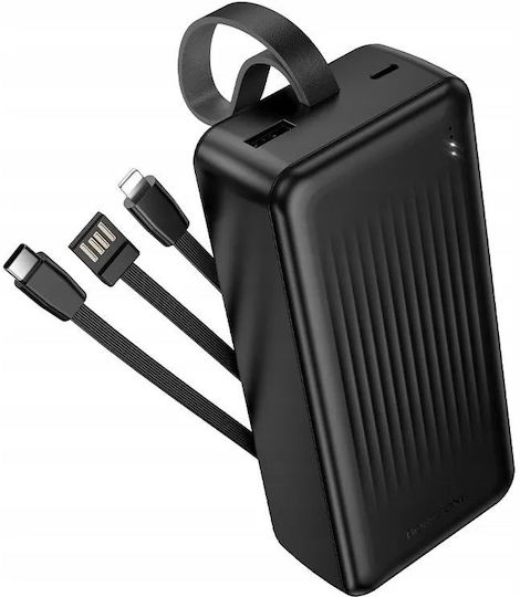Borofone BJ79B Power Bank 30000mAh με Θύρα USB-A και Θύρα USB-C Μαύρο