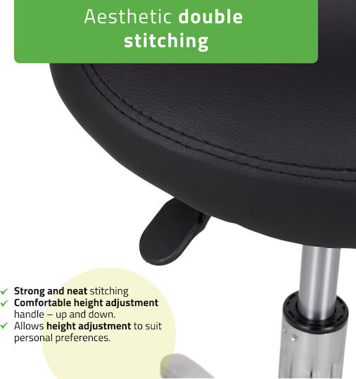 Habys Wheeled Black Stool