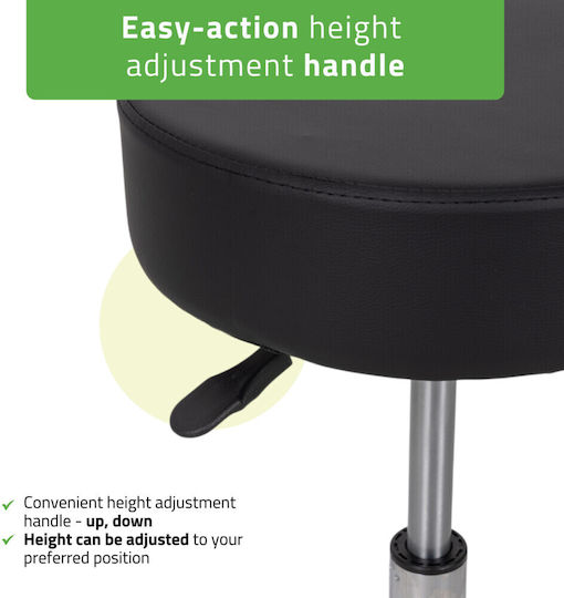 Habys Wheeled Black Stool