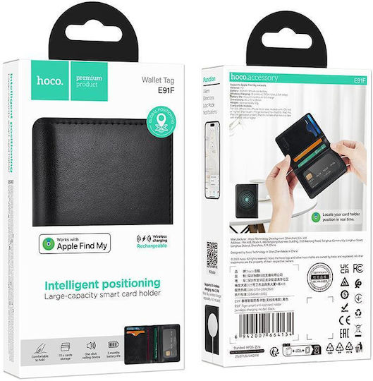 Hoco E91f Anti-lost Device Card Case Cards Only Ios Compatible Apple Find My Network Wireless Charging