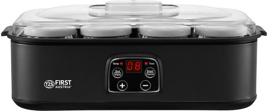 First Austria Yogurt Maker with Jars and Digital Display 1.52lt Black 25W