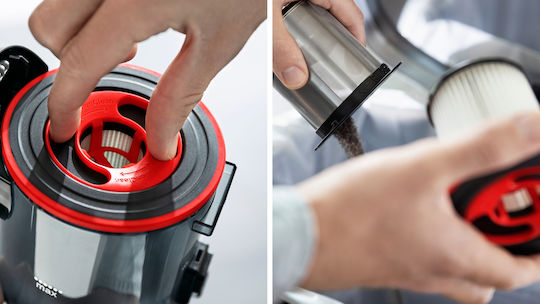 Bosch Unlimited 7 ProAnimal Прахосмукачка 2 в 1 Stick & Ръчна Червено