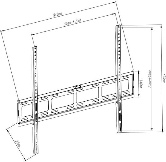 Osio Osma 1384 OSMA-1384 Стойка за телевизор Стенен до 80" и 60кг