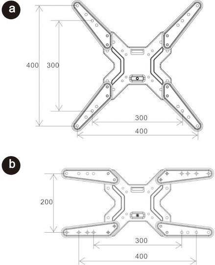Osio OSM-7836 OSM-7836 Wall TV Mount with Arm up to 47" and 25kg