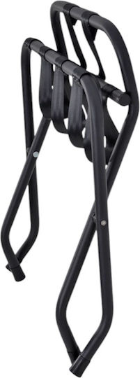 Ankor Metallic Foldable Hotel Luggage Rack Black with Dimensions 54x44xH52cm Foldable with Backrest