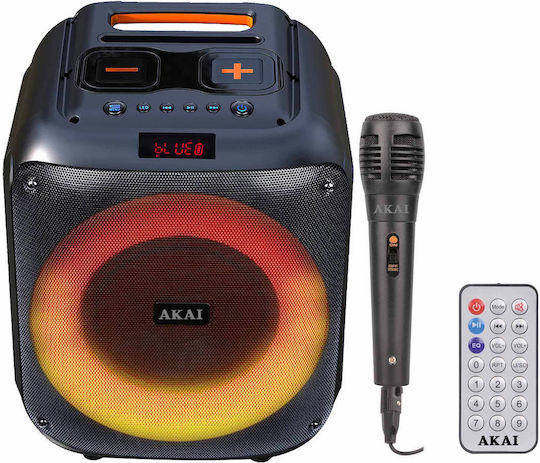 Akai Proffesional Ηχείο Karaoke με Ενσύρματo Μικρόφωνο και Εφέ Φωτισμού Speaker ABTS-V30 Μαύρο