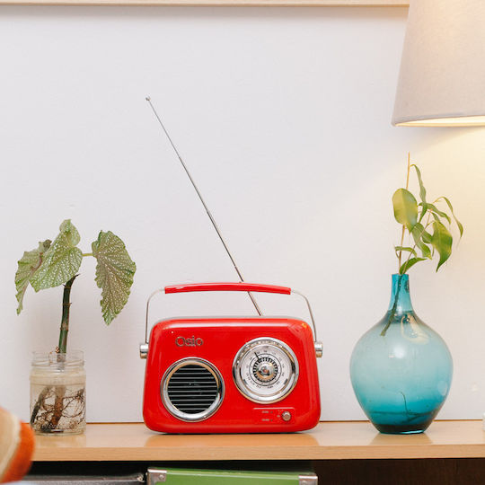 Osio OPR-3040R Retro cu Bluetooth și USB Roșu