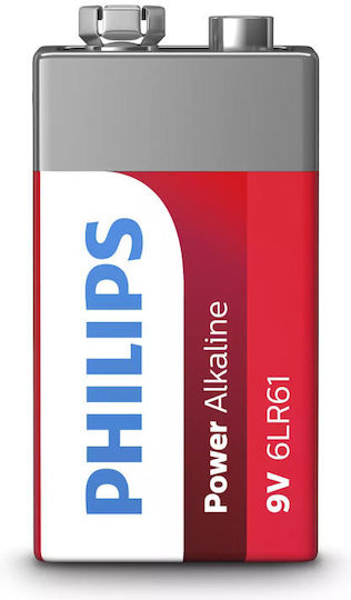 Baterie Alcalină Dreptunghiulară Philips 9 Volți