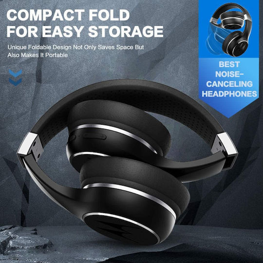 Motorola Escape 220 Bluetooth Wireless Over Ear Headphones with 23 hours of Operation Black