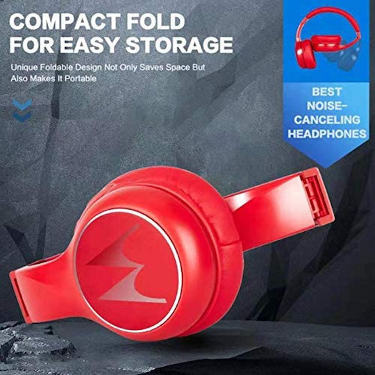 Motorola Escape 220 Bluetooth Wireless Over Ear Headphones with 24 hours of Operation Red