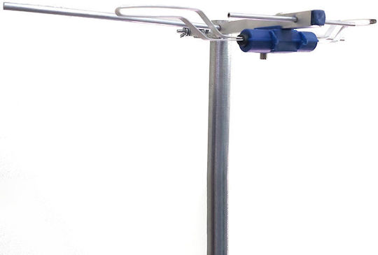 Osio OTA-1013 Εξωτερική Κεραία Τηλεόρασης (δεν απαιτεί τροφοδοσία) σε Μπλε Χρώμα Σύνδεση με Ομοαξονικό (Coaxial) Καλώδιο