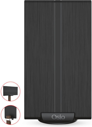 Osio OTA-3035 Indoor TV Antenna (Requires Power Supply) Black