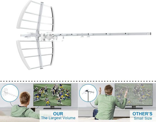 Osio OTA-1020 Outdoor TV Antenna (Does not Require Power Supply) Silver