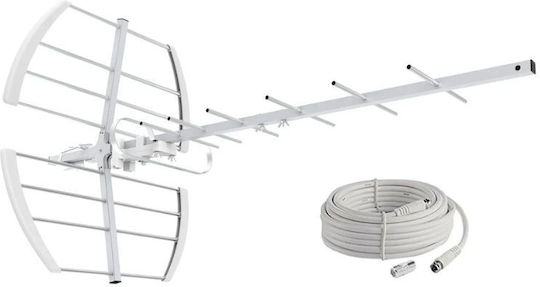Osio OTA-1020 Outdoor TV Antenna (Does not Require Power Supply) Silver