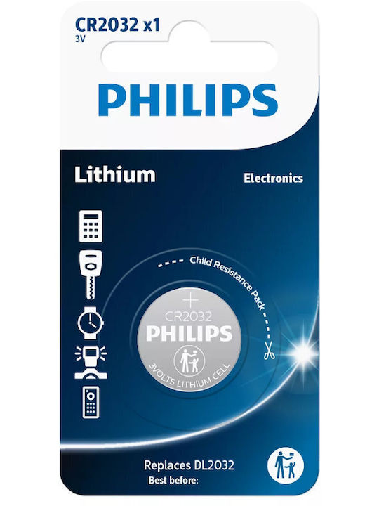 Philips Батерия Литий За часовници CR2032 3V 1бр