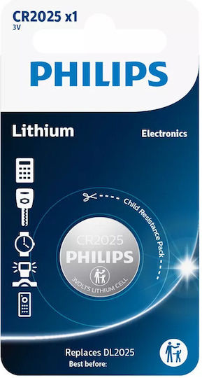 Philips Batterie Lithium für Uhren CR2025 3V 1Stück