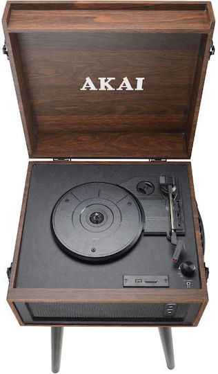 Akai Proffesional ATT-101 BT ATT-101 Βαλιτσάκι Πικάπ με Προενίσχυση και Ενσωματωμένα Ηχεία Καφέ