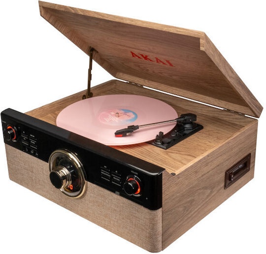 Akai Proffesional ATT-300CC Βαλιτσάκι Πικάπ με Belt Drive, Προενίσχυση και Ενσωματωμένα Ηχεία Καφέ