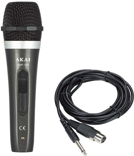 Akai Proffesional AMF-100 Δυναμικό Микрофон 6.35mm Ръчно изработено за Вокали в Черен Цвят