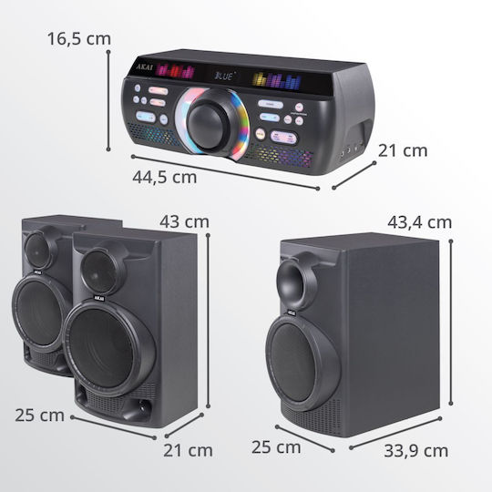 Akai Proffesional Аудиосистема 3.1 180W с CD Player и Bluetooth