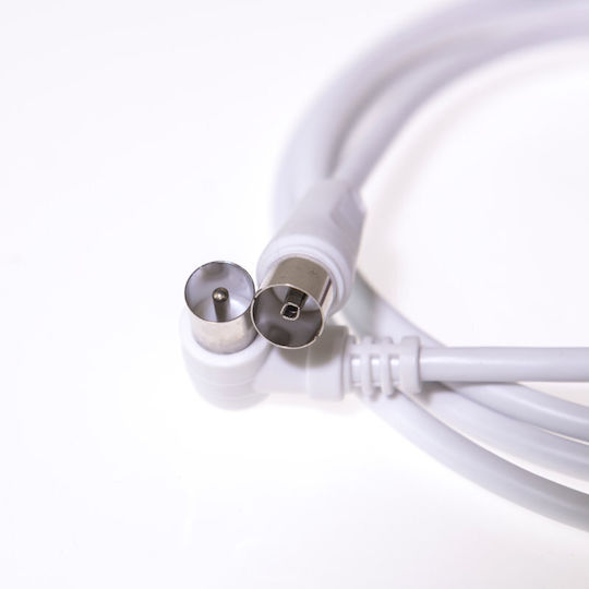 Osio Antenna Cable Coax male - Coax female White 10m (OSK-1350) 1pcs