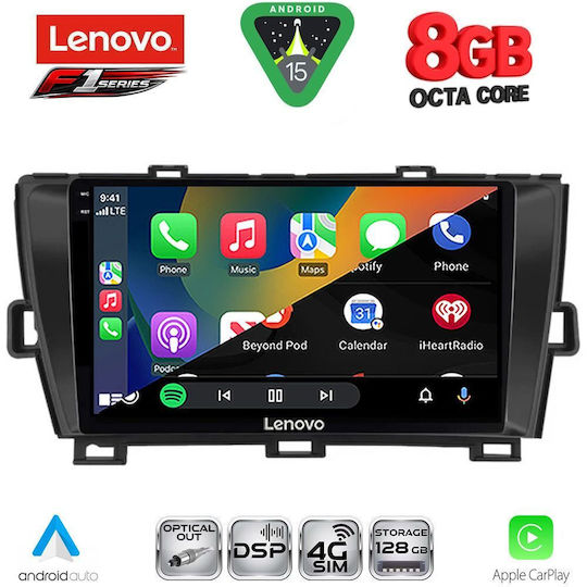 Lenovo Car Audio System for Toyota Prius 2009-2015 Bluetooth USB WiFi GPS Apple CarPlay Android Auto with 9" Touch Screen