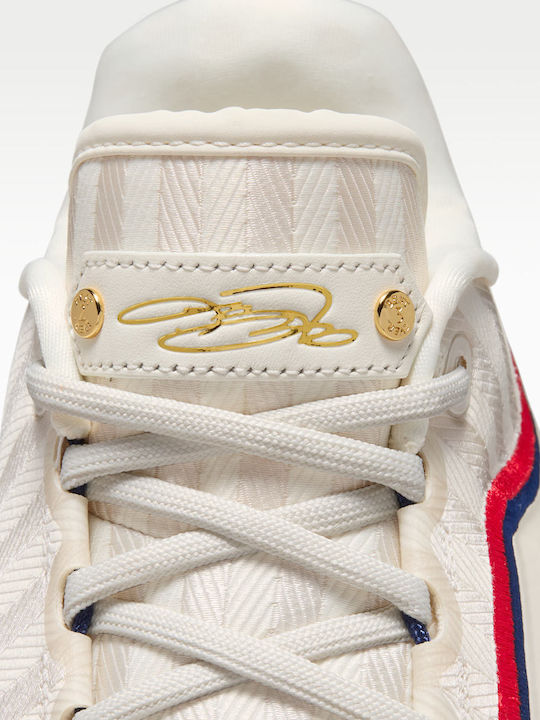 LeBron 23 "Old Glory" Ниски Баскетболни Обувки Pale Ivory / University Red / Midnight Navy / Metallic Gold